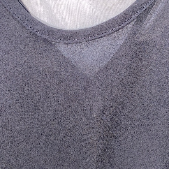 PAINTED THREADS BLK CHIFFON POLYESTER A-LINE SLIP DRESS SZ M - Picture 5 of 9